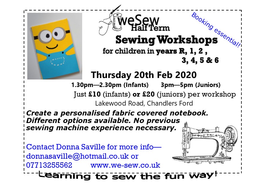 Half term sewing workshop