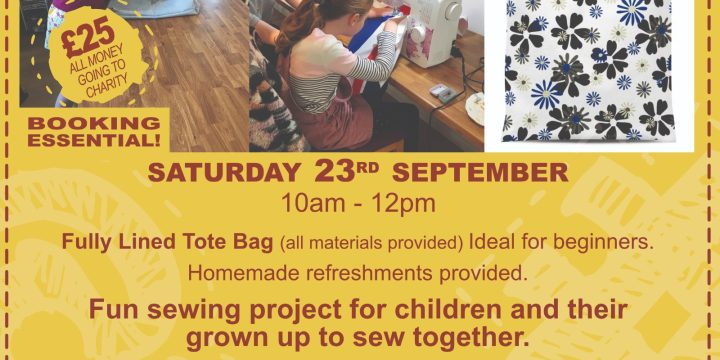 Saturday Sew – lined tote bag
